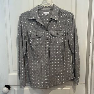 Croft and Barrow gray button down size S